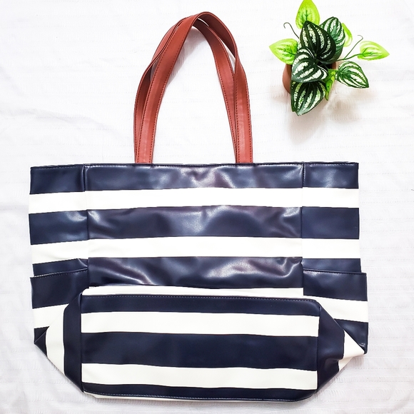 SOLD Senegence Striped Large Display Bag - Picture 3 of 4